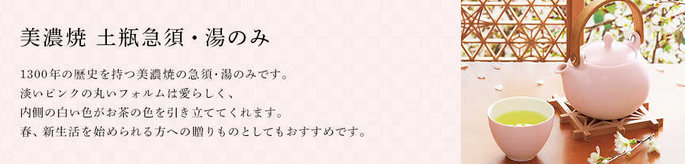 美濃焼 土瓶急須・湯のみ