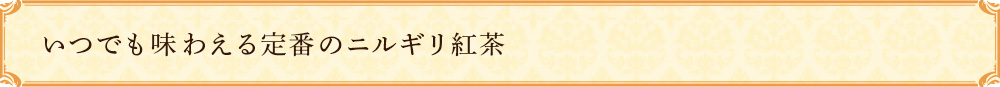 いつでも味わえる定番のニルギリ紅茶