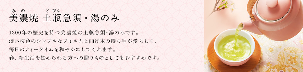 美濃焼 土瓶急須・湯のみ