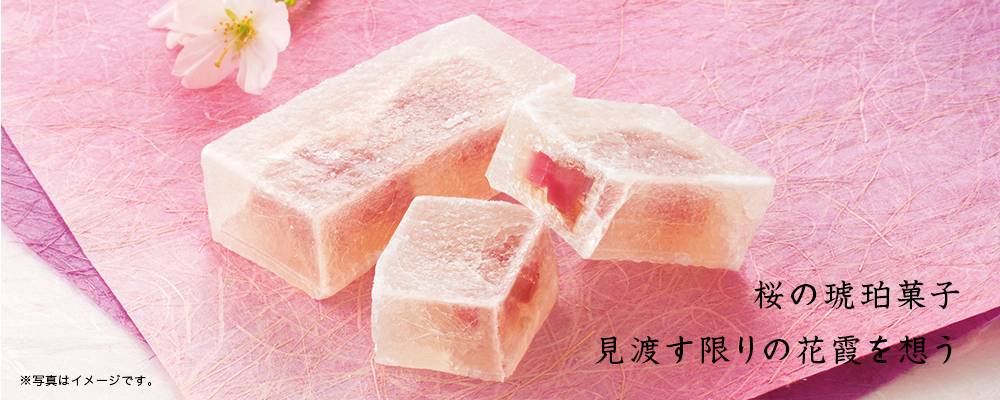 桜の琥珀と日本茶
