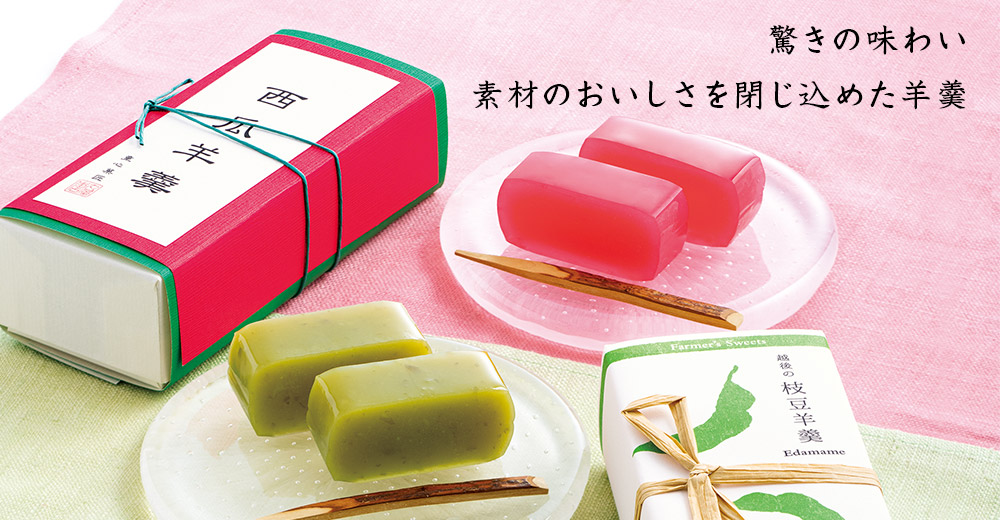 越後の西瓜羊羹&枝豆羊羹ギフトセット